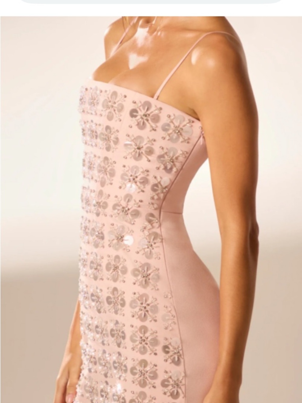 Oh Polly Hand Embellished Mini Dress
